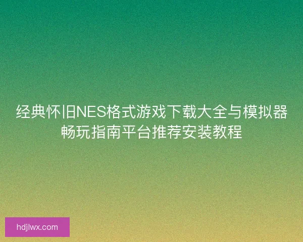 经典怀旧NES格式游戏下载大全与模拟器畅玩指南平台推荐安装教程 经典怀旧NES格式游戏下载大全与模拟器畅玩指南平台推荐安装教程